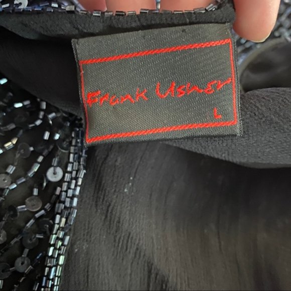 Vintage 1970’s Frank Usher Sequin 100% Silk blouse size large - Picture 14 of 16